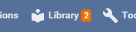 The Bird Journal toolbar, with a badge showing 2 beside the Library button